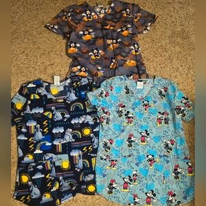 Disney scrubs tops